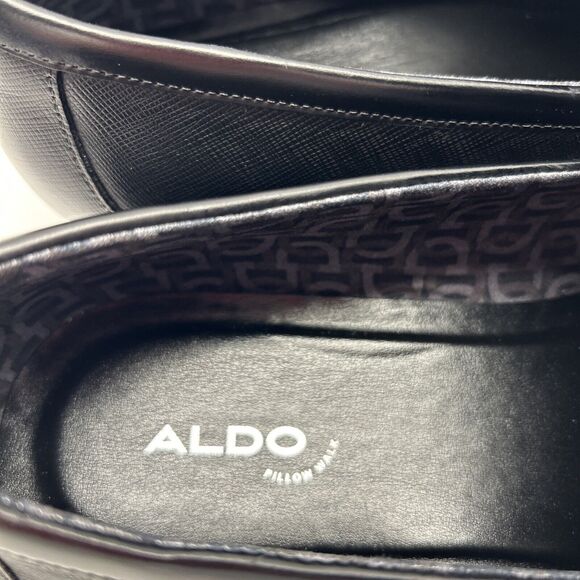 ALDO Mens Dress Shoe Monte Carlo Textured Black Synthetic Decorative Emblem Sz11 - Picture 6 of 12